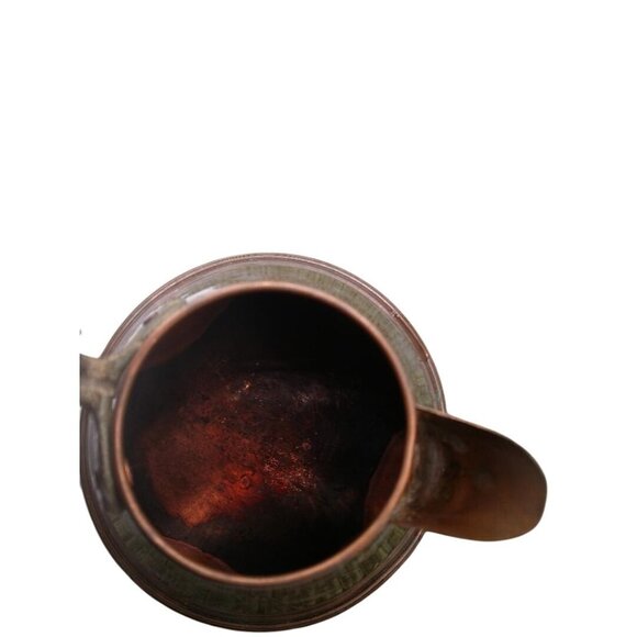 Vintage Copper Pitcher With Brass Handle & Spout Made In Turkey - Picture 9 of 9